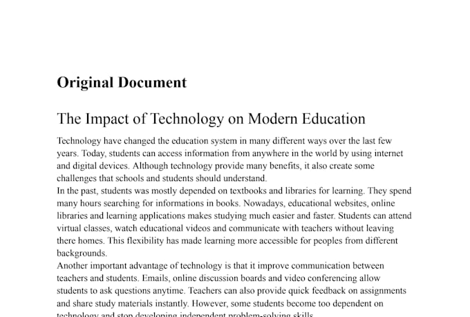 edit, proofread and rewrite your english document